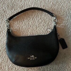Coach Black Leather Shoulder Bag full size